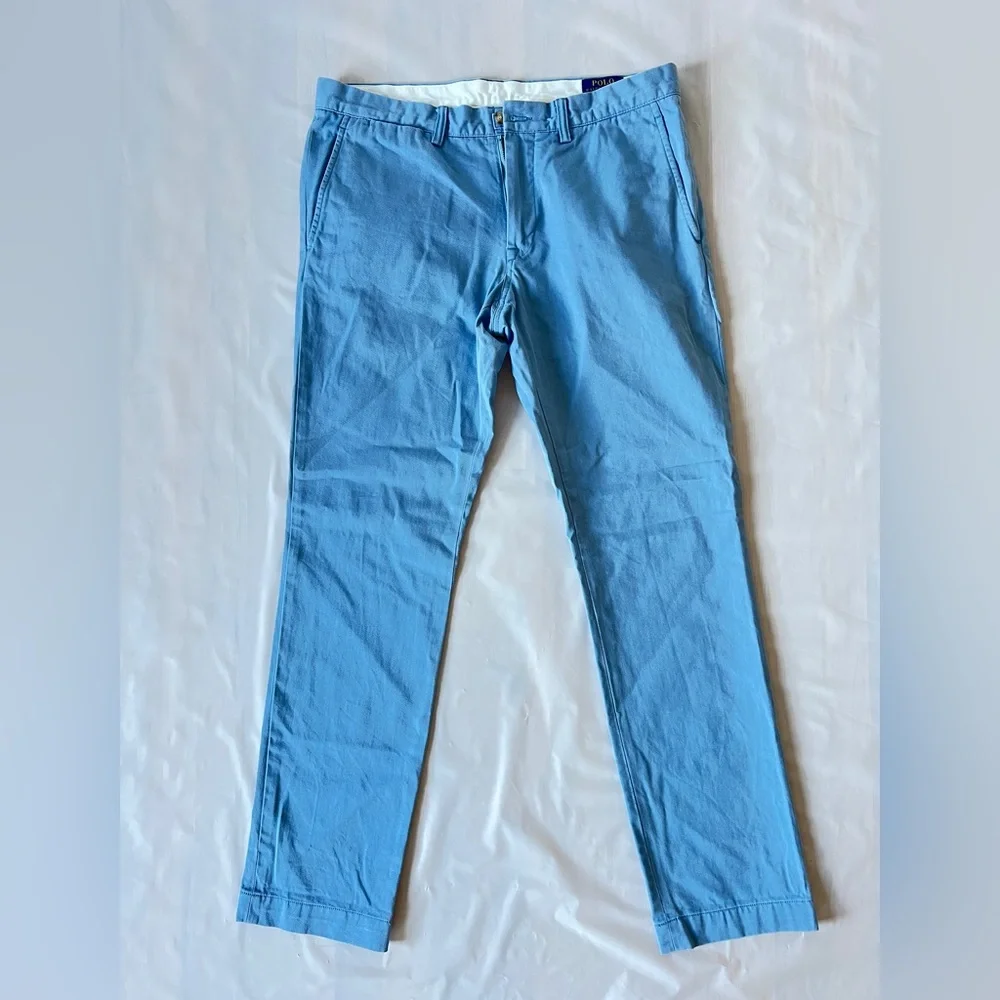 Polo Ralph Lauren 100 cotton blue Slim Fit Bedford Chino Pants men's W33 L32